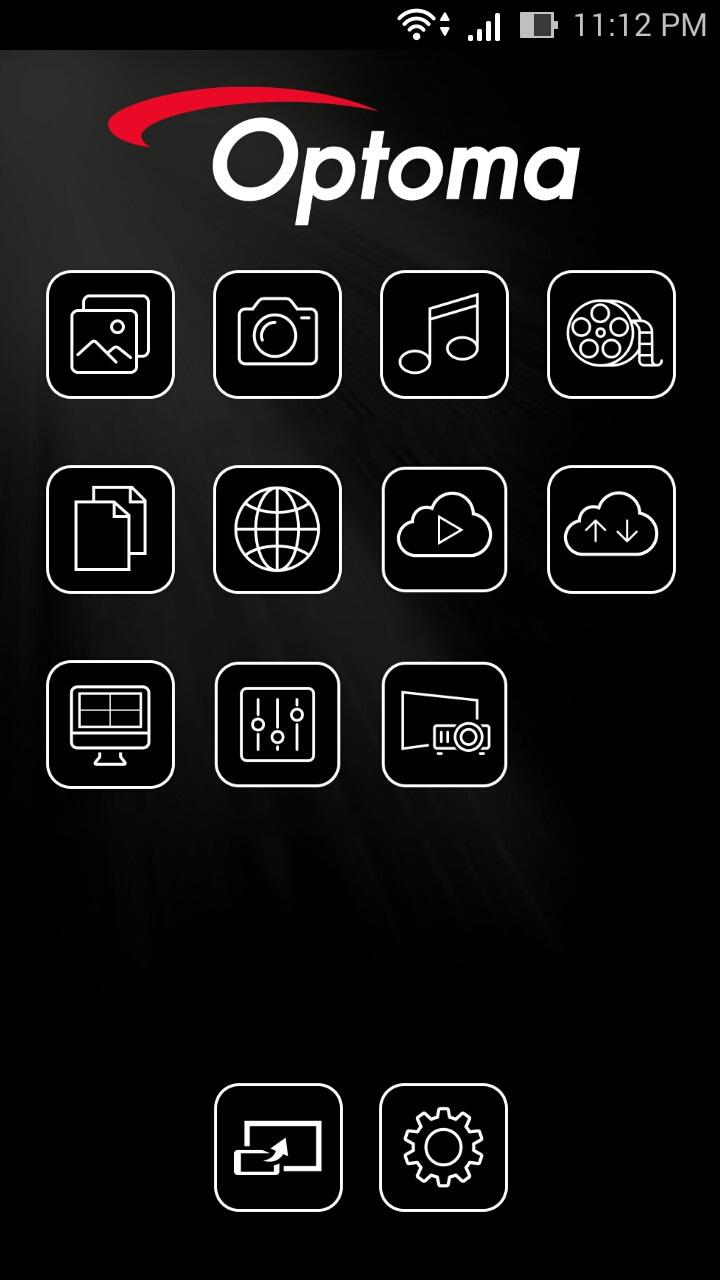 5. 이동식장치에서 HDCast Pro 앱을엽니다. 다음화면이열립니다. Android Windows 6.