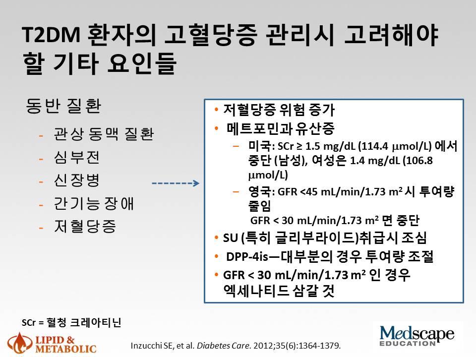 이런환자들에게일단신장병이생기면더이상최적의치료법이라는것은없습니다. 이시점에서는옵션마다조금씩장애가있기때문입니다. 저혈당증의위험이증가하면메트포민의경우, 각국의지침에따라최소한투여량을줄이거나심할경우에는투여를중단해야합니다.