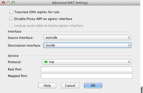 새네트워크객체의이름을지정하고 DNS 서버주소를정의한다음고정 NAT 를활성화하고변환된주소를입력합니다.