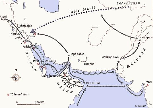 Dilmun 제국의세력권 (BC 2,300-1,100) 나.