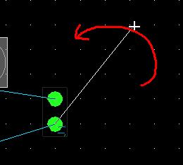 위와같이방향을결정하기위해클릭을하고위치를지정하기위해이동한뒤클릭하여 J1 을배치한다.