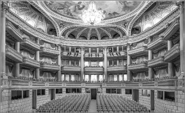 18세기 중반 프랑스 극장 건축에 관한 연구 51 [그림 19] 보르도 극장 내부 객석 모습과 돌출된 발코니 공간 보르도 극장에서 인식될 수 있는