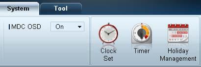 Time Clock Set 선택된디스플레이의현재시간 (PC 의시간기준 ) 으로맞춥니다. 디스플레이장치에도시간설정이안되어있다면 Null 값을디스플레이합니다.