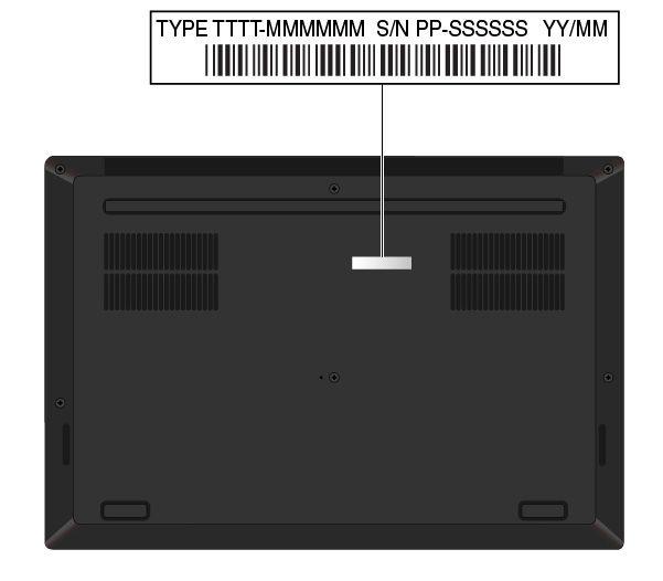 다음그림은컴퓨터의시스템유형및모델정보가나오는위치를보여줍니다. FCC ID 및 IC 인증정보 다음방법중하나를사용하여 FCC 및 IC 인증정보를찾을수있습니다. 컴퓨터에기본설치된전자레이블화면. 전자레이블화면을보려면 " 규정레이블 " 111 페이지의내용을참조하십시오. 컴퓨터포장상자외부에부착된물리적레이블.