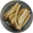버섯-오징어조미제품의맛이잘들수있는조미시간을설정하기위해자숙조건에맞춰데친새송이버섯, 느티만가닥버섯와오징어를각각 25