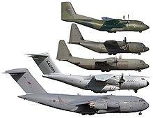 2. A4M 아틀라스의제원과도입현황 C-13 보다크고 C-17보다적은전술수송기수송기개발프로젝트인유로플래그 (Euroflag; Aeropatiales, BAe, MBB, Leonardo, CASA 5개사연합체 ) 는 C-13와 Transall C-16 수송기를대체하기위해 A4M를개발했다.