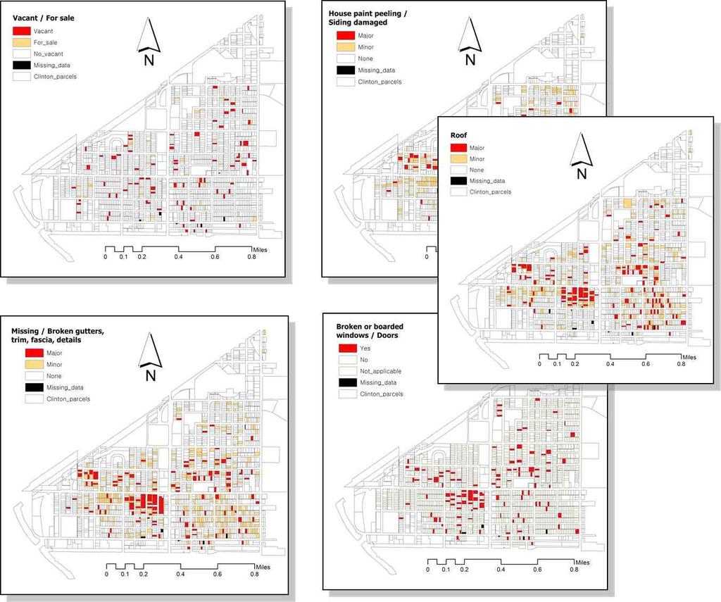 그림 2-10> 링컨시 Neighborhood 지역의주거환경평가 주민들이직접주거환경을평가 종합평가점수의분포패턴 출처 : 남윤우. 2012.