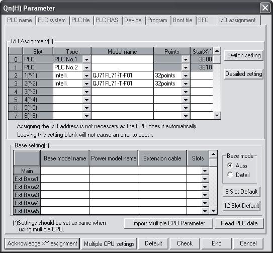 6 이용안내 6.3.2 GX Developer 에서의설정 FL-net 모듈을사용하기위해서필요한 GX Developer 에서의설정에대해설명합니다. 각화면의표시방법은 GX Developer 의오퍼레이팅매뉴얼을참조하십시오. 또한, 멀티 CPU 시스템에대해서는 QCPU 사용자매뉴얼 ( 멀티 CPU 시스템편 ) 을참조 하십시오.
