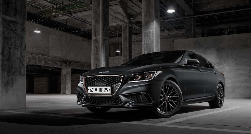 GENESIS G80 SPORT의과감하고공격적인디자인이질주본능을일깨웁니다.