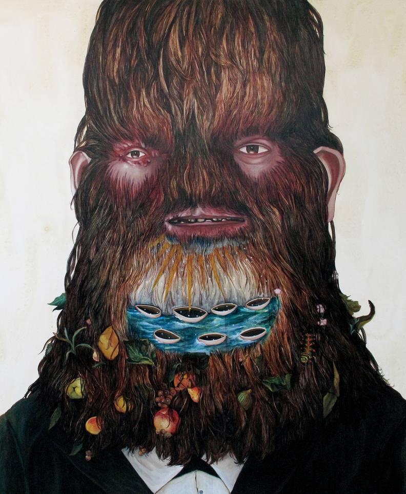 Mariano Ching(b. 1971, 마닐라출생 ) Portait Series :Dog-Faced Boy, 2011, acrylic on canvas, 150x150cm 칭은현실너머의꿈그러나어딘지모르게괴기스러운유토피아적세계를다양한매체로표현하는필리핀작가이다.