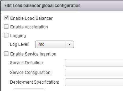 2 관리 > 로드밸런서 > 글로벌구성 > 편집 (Manage > Load Balancer > Global Configuration > Edit)