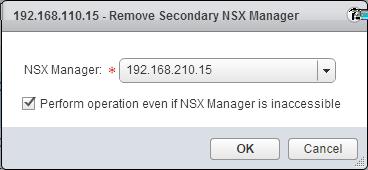 5 데이터베이스에서전송 NSX Manager가보조 (Secondary) 로업데이트되지만 UI에서전송 (Transit) 으로표시되고동기화는실패합니다. 6 보조 NSX Manager를제거하거나다시보조로승격시키지못할수있습니다. 7 전송 NSX Manager를승격하는경우 IP 주소 / 호스트이름을갖는 NSX Manager 노드가이미있습니다.