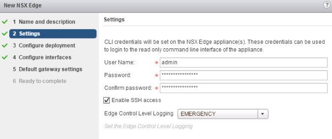 설명 은 NSX Edge의목록을표시하는 UI에있습니다. 테넌트 는 NSX CLI에사용되는 DLR 인스턴스이름을만드는데사용됩니다. 외부클라우드관리플랫폼에서도사용될수있습니다.