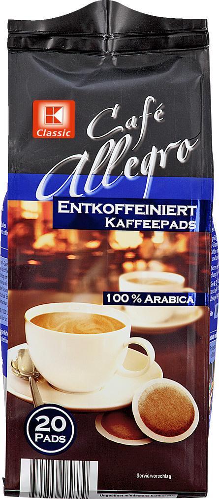 54달러 ) 에판매하고있으며, 이는개당약 37센트임 Kaufland Cafes Allegro Pads' o 독일 RTD 커피시장은이동하면서먹을수있다는장점과커피전문점에서의경험을모방하고싶어하는소비자들의라이프스타일이반영되면서성장함