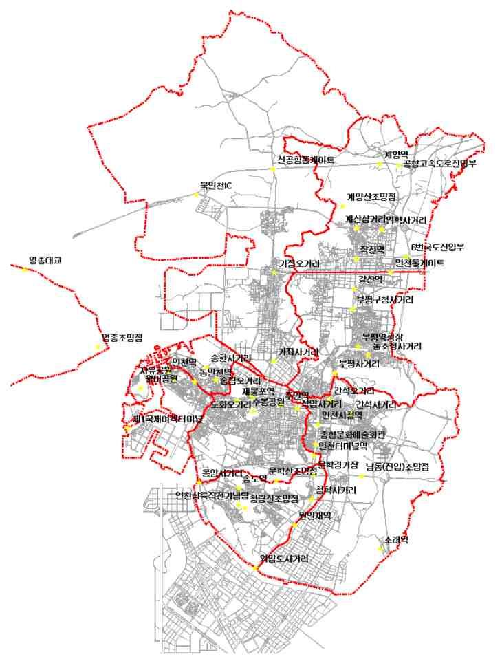 바. 조망통제점에서의기록조망통제점 (View Control Point) 은인천광역시시가지경관계획 (2006) 상의 47개지점 (2020