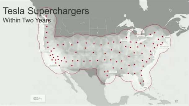 [ 그림 8] 미국내 Tesla 슈퍼차징충전소 2 년계획 [ 그림 9] 미국내 Tesla 슈퍼차징충전소최종계획