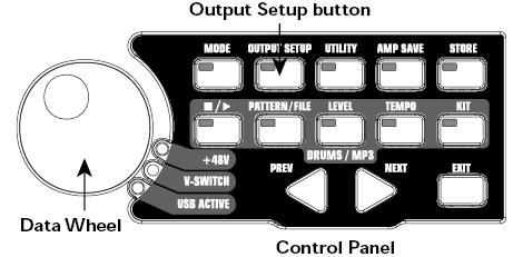 Audio Routing Setups 셋업소개 GNX4는 4가지의인풋과아웃풋으로구성되어있으며이구성은라이브나레코딩을수행하기위해여러가지다른방식으로배열됩니다. Output Setups and Speaker Compensation GNX4는리어패널에 1/4 와 XLR 아웃풋으로나뉘어져있습니다.