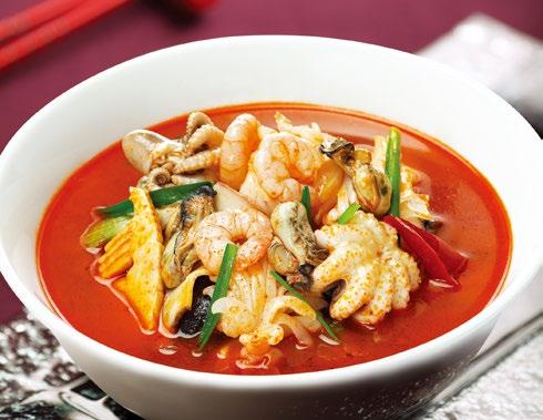 삼선탕면什锦海鲜面 Soup Noodle with Assorted Seafood 11,000