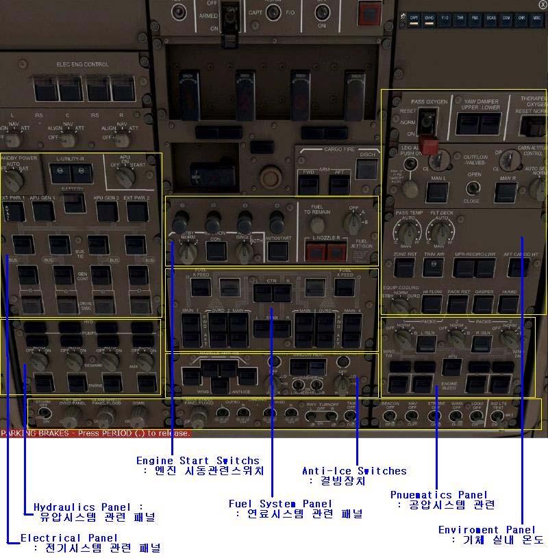 3. Overhead Panel PMDG 747-400