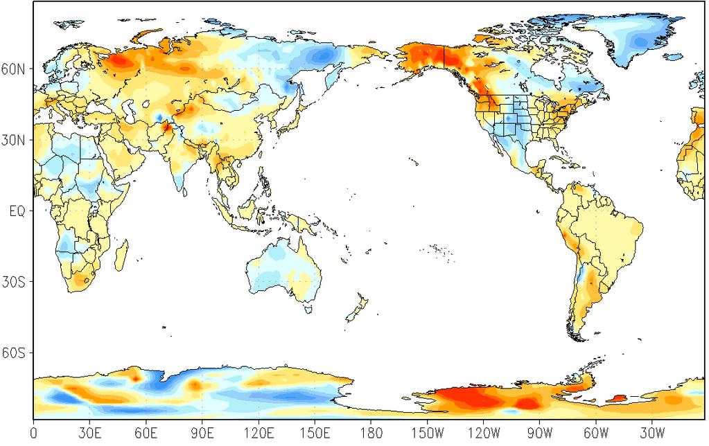 세계의기후 5 월기온및강수량편차 기온 ( 단위 : ) 강수량 ( 단위 : mm ) 자료출처 : NCEP(National Centers for Environmental Prediction )/NCAR(National Center for Atmospheric Research ) ( 기온 )