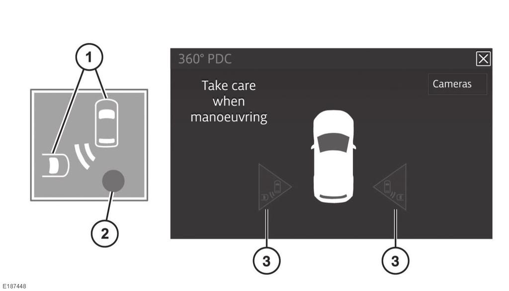 주차기능 8. 카메라영상을광폭과표준폭사이에서전환하려면터치합니다. 9. 360 PDC 삐소리의볼륨을낮추려면터치합니다. 다음과같은경우에는터치스크린에서후방영상이사라집니다. D를선택한후 5초가지났다. D가선택된상태에서차량속도가 18km/h를초과했다. 후방교통감지시스템 (RTD) RTD 는안전운행을도와주기만할뿐이를대신해주지는못합니다.