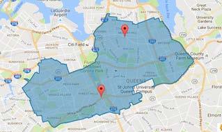 뉴욕주제 6 선거구의포함지역은퀸즈카운티 (Queens county/borough), 플러싱, 포레스트힐, 이들빌리지, 큐가든, 베이사이드, 머레이힐, 어번데일, 프레쉬메도우, 오클랜드가든, 엘름허스트등입니다.