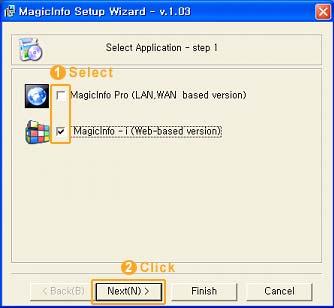 화면조정 Magicinfo MagicInfo Server 프로그램을이용하여 MagicInfo 을이용할때 : Network 모드를사용합니다. 직접모니터에연결된장치를이용하여 MagicInfo 을이용할때 : Device 모드를사용합니다. 키보드로 ESC 를누르면 MagicInfo 윈도화면로바로갈수있습니다.