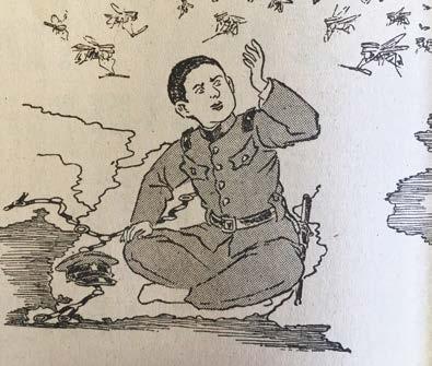 바바샤치 ( 馬場射地 ) 10) 그림은용감한일본군이비겁한적들을물리친다는내용이며일본제국의군부논리가소년잡지에그대로 옮겨실린다.