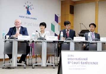 한국 IPG 의활동 2016 국제특허법원콘퍼런스참가보고 2016 년9월7일대전한국특허법원에서 2016 국제특허법원콘퍼런스 가약300명이참석한가운데개최되었습니다.