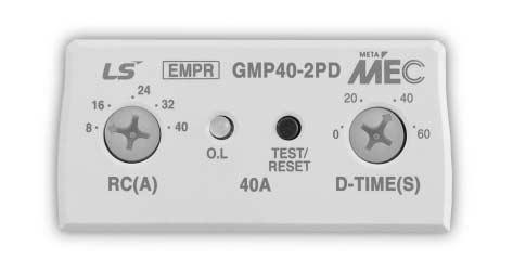 Meta-MEC EMPR 조작및설정방법 ( 정한시특성 ) GMP40-2PD / GMP60TA / GMP60-TD GMP40-2PD 1. 동작시간특성 : 정한시특성 2.
