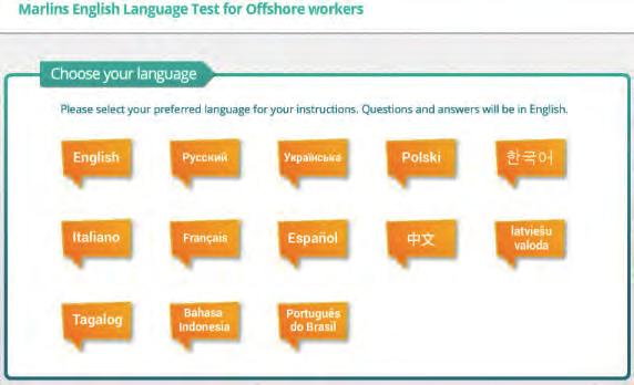 Marlins 영어시험안내 Marlins English Language Test for Offshore Workers TEST 소개 문제구성 Offshore Worker를위한 Marlins Test는 Offshore Oil & Gas 분야육 해상근로자의영어이해능력을평가합니다. 총 80문제 권장하는최대시험시간은 60분입니다.