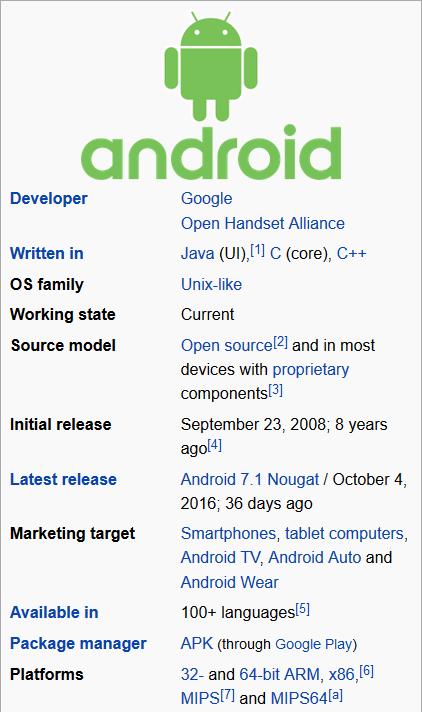 Android 개요 안드로이드 (Android) 구글 (Google) 에서개발하고배포하는모바일운영체제 리눅스기반