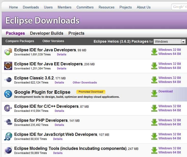 4.3.1 Eclipse 를이용한한나눔데모프로그램실행방법데모프로그램을동작시키기위한방법으로한나눔프로젝트를이클립스에등록시키고실행하는방법을소개한다. 이클립스는자바응용프로그램을개발하기위한 IDE 로가장많이사용되고있다. 본예제를위해사용된이클립스버전은 Eclipse Helios SR2 Win32 이다. 이클립스는다음웹페이지에서다운로드받을수있다.