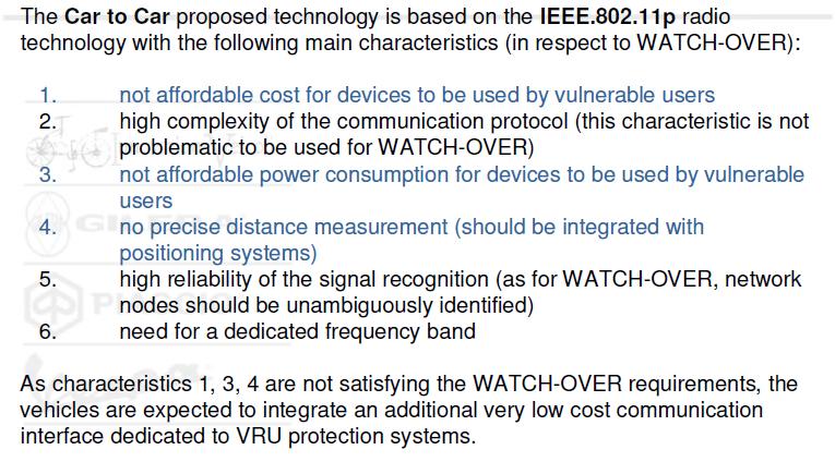 WATCH-OVER [6] Requirements for the
