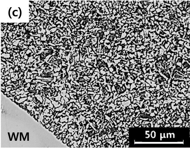 3 Microstructures of weld metals in the 2 nd layers with different heat