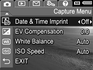 Utilizarea meniului Captur Capture Menu (Meniu Captur ) permite ajustarea diferitelor set ri ale camerei care influen eaz caracteristicile fotografiilor şi ale clipurilor video pe care le captura i.