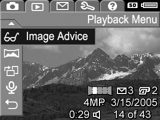 5. Pentru a p r si Playback Menu (Meniul Redare), ap sa i butonul Live View/Playback (Vizualizare direct /Redare).