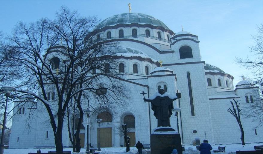 성사바교회 -발칸에서가장큰정교사원 -십자가 12m 포함