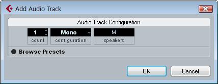 Audio 01과 Audio 02가표시된 2 개의트랙을확인할수있습니다. 트랙에대한이름을부여함으로써트랙의내용을보다빠르고정확하게확인할수있습니다. Replace 모드는같은트랙에이미오디오가존재하는경우겹쳐서녹음하고싶지않은경우에사용합니다. 스피리트또는컷기능을레코딩된테이크에적용하게되면이전녹음파일을복원할수있습니다.