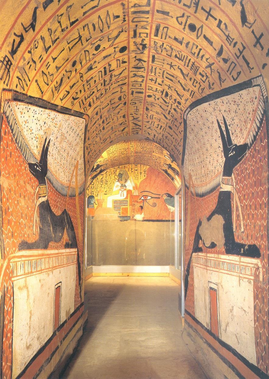 이집트건축 아누비스의그림발견장소 : 파슈드의무덤지역 : 이집트테배 ( 고대이집트수도