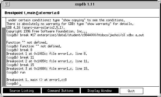 우선, power함수에서결과가나오지않으므로 power함수를 breakpoint로지정하여시작해보자. shell/tmt21 ~/tmp/bugshome {217} gdb a.out GNU gdb 5.0 Copyright 2000 Free Software Foundation, Inc.