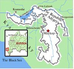 2. 자연환경 2.1 지리 아디게야공화국은북카프카스지역 2 북서지역에위치해있으며, 크라스노다르변강주로둘러싸여있다. 러시아연방내에서는남쪽지역으로쿠반강과라바강사이에위치해있다.