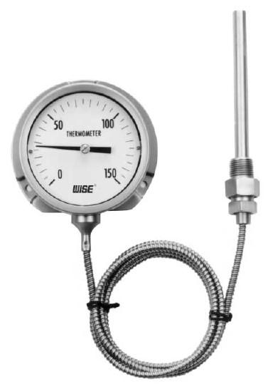 Thermometers Filled Thermometer 측정원리 - 온도에따라물리적특성이변화하는물질이채워진 Bulb 와 Capillary, Bourdon Tube 로구성 - 감온소자인 Bulb