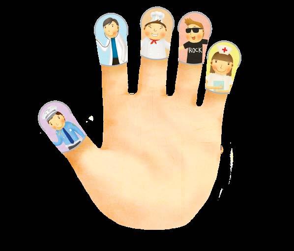 Сонирхолтойгоор сурцгаая 재미있게배워요 Хуруун хүүхэлдэй хийх 손가락인형만들기 다음그림을보고각직업에어울리는손가락인형을만들어보세요.