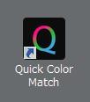 출력하려면, Quick Color Match 창의우측하단코너의프린트플러그인소프트웨어의이름을가진버튼을클릭합니다.