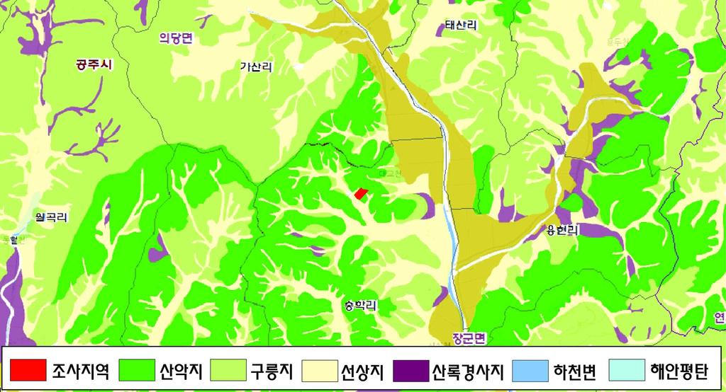 [ 도면 3] 조사지역일대토양도 (