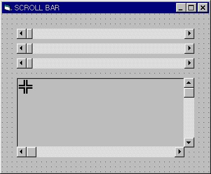 실습 2-21 SCROLL BAR 프로그램에사용된컨트롤과속성 컨트롤이름컨트롤종류사용된속성 frmscrollbar 폼 (Name) = frmscrollbar Caption = SCROLL BAR picscrollbar 픽쳐박스 (Name) = picscrollbar imgscrollbar 이미지 (Name) =
