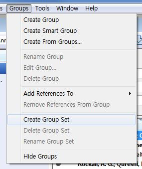 사용자지정 Group Group Set : Group 의모음 [Custom] Group : 임의로지정 Group Smart Group : 조건식을통한자동지정 Group Combination Group : Group 결합 3.2.