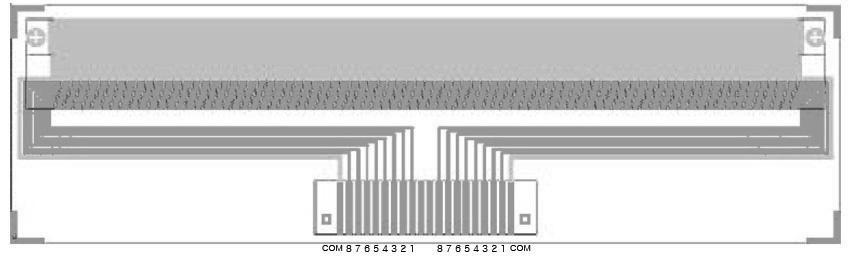 가변형패럴랙스배리어(parallax barrier) 패널은각라인의구동을위해 8에서와같이 640라인씩위아래로제작하였다.