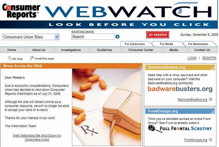 6 153,,.,,.. 6 4 Consumer Reports WebWatch Consumer Reports WebWatch,,,,,,,,,,. 9) 8) http://www.